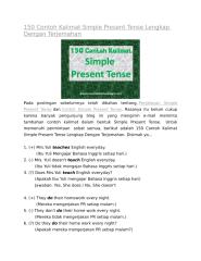 150 Contoh Kalimat Simple Present Tense Lengkap Dengan Terjemahan.docx