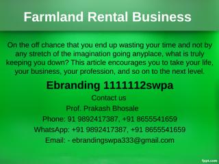 1.Farmland Rental Business.ppt