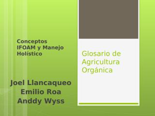 Glosario de Agricultura Orgánica.ppt